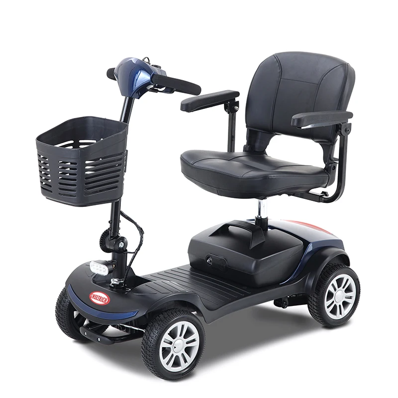 Powerful Outdoor Foldable Electric Scooter Elderly/Disabled Travel Mobility Wheel Chair with Sensor Technology for Outdoor Use