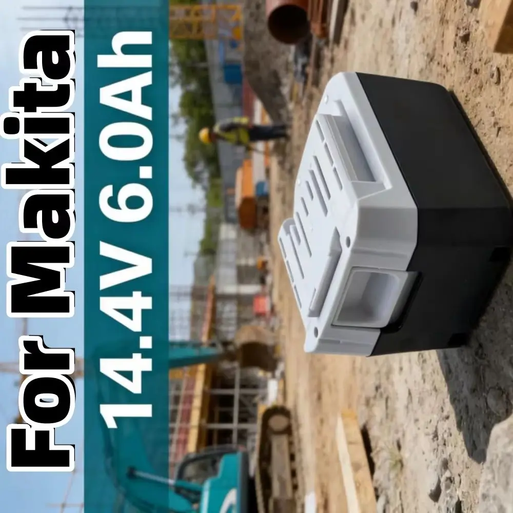 

Makita 14.4V 6.0Ah/10.0Ah BL1413G Rechargeable Li-Ion Battery Compatible with BL1460G DC18WA DMR106 UH480D UH520D UM165D UR140D