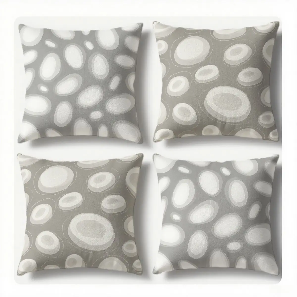 

Наволочки из 4 предметов с серым кругом, украшение для дивана, улучшение домашней атмосферы, добавление моды, подходят для дома/гостиной/