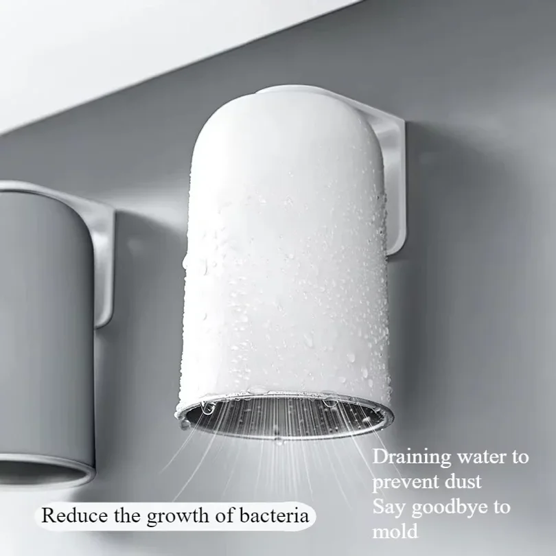 Magnetic Mouthwash Cup 304 Stainless Steel Tooth Brushing Cups Wall Mounted No Punching Household Water Cup Large Capacity양치컵