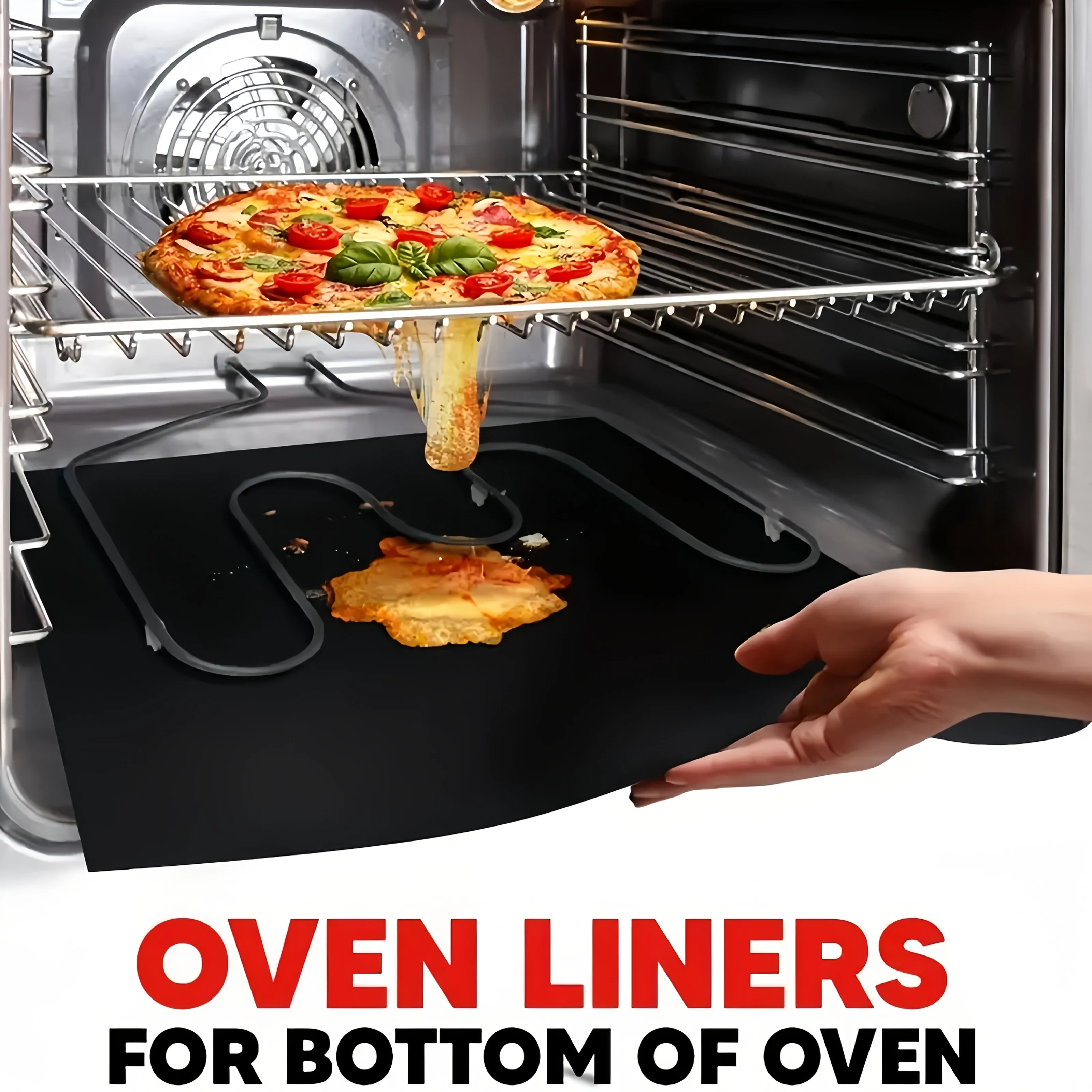 3-roll double-layer thick oven pad, non stick and heat-resistant, reusable and easy to clean