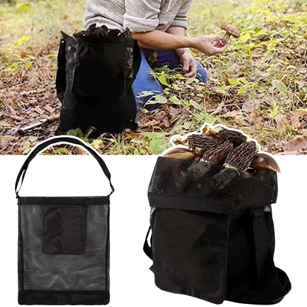 Mushroom Gathering Bag Handbag Shoulder Bag for Mushroom Picking Foldable Mushroom Bag with Adjustable for Outdoor for Bushcraft