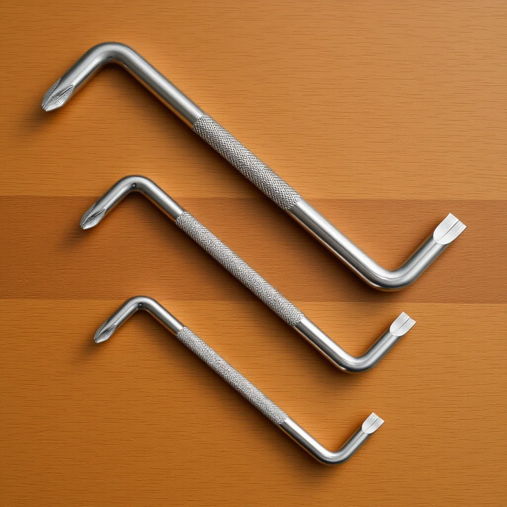 

3pcs Offset Screwdriver Set Z-Type 90 Degree Angled Tip Carbon Steel Double Head Manual Tool For Tight Spaces Household Right