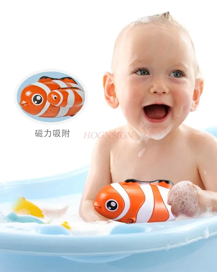 Electric diving octopus water toy simulation octopus swimming children\'s bathtub bathing baby bathing clownfish