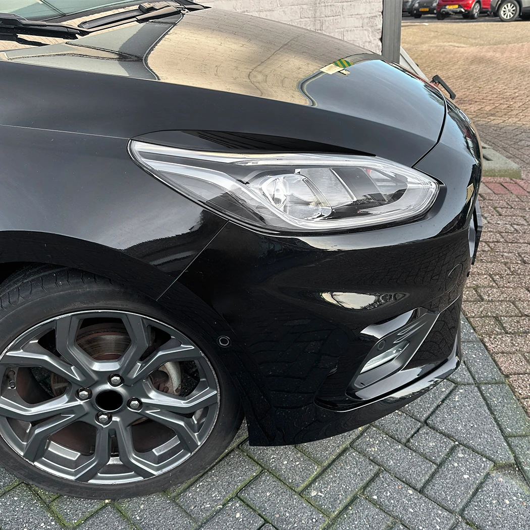 포드 피에스타 MK8 2017-2020 자동차 액세서리 헤드라이트 아이리드 헤드 라이트 램프 눈썹 커버 트림 헤드라이트 눈썹 2개