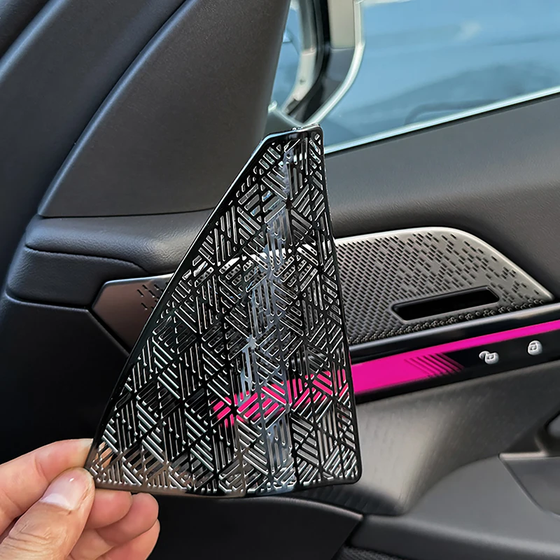 

Car Door A Pillar Speaker Audio Panel Cover Sticker For BMW 5 Series i5 G60 2024 Horn Stainless Steel Trim Interior Accessories