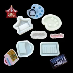 DIY Schoolbag Piano Cherry Tag Shaped Silicone Epoxy Resin Mold Jewelry Mold Jewelry Tool Jewelry Accessories