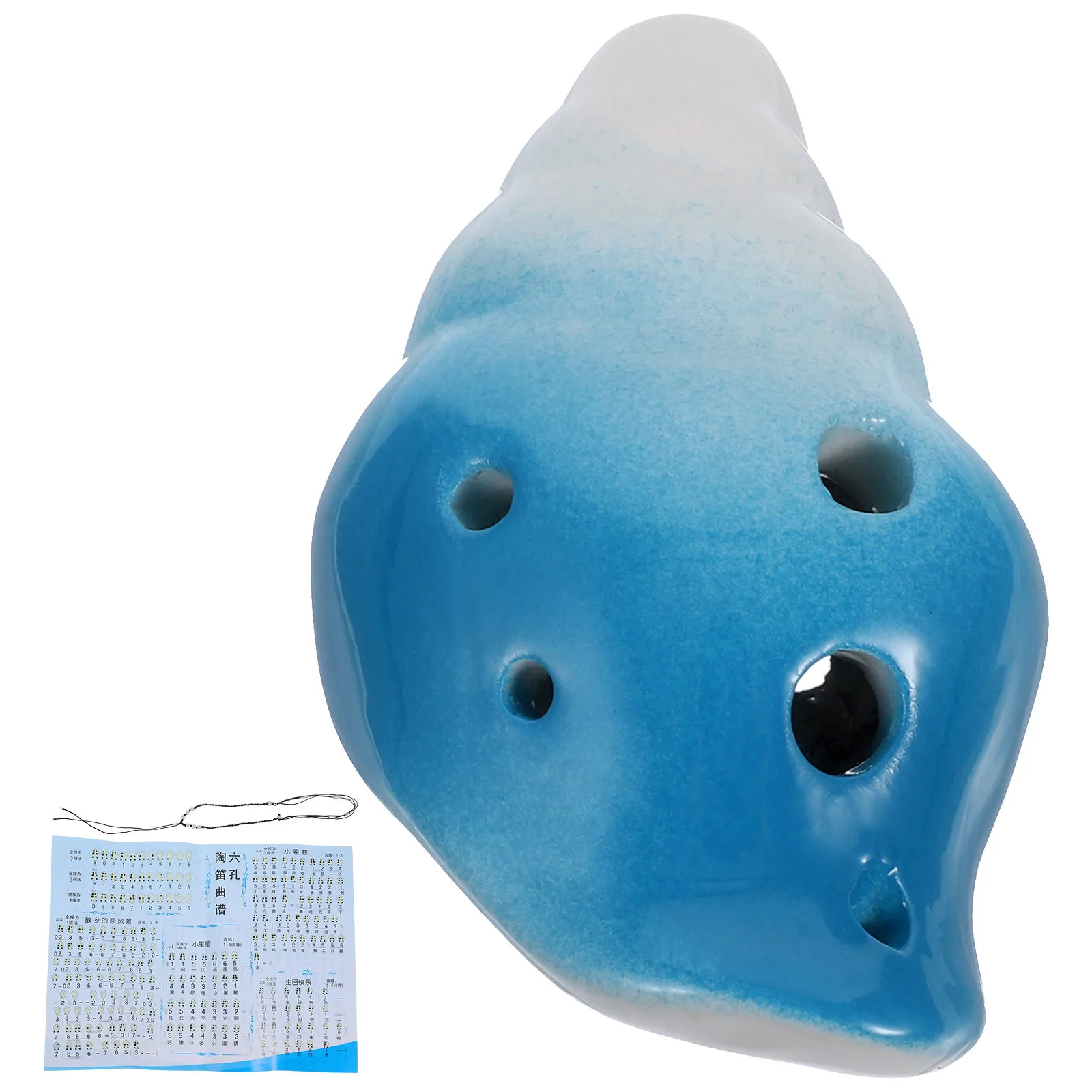 

Ceramic 6 Holes Creative Conch Shaped Ocarina Beginner Practice Musical Instrument Portable Kids Gift Ceramic Ocarina
