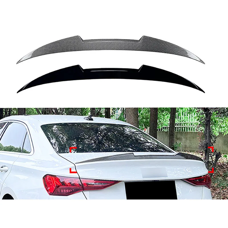 A3 S3 8Y Sedan M1 style Black Plastic Rear Spoiler Rear lip fit Audi A3 S3 8Y 2021-2023 Sedan Black M style Spoiler