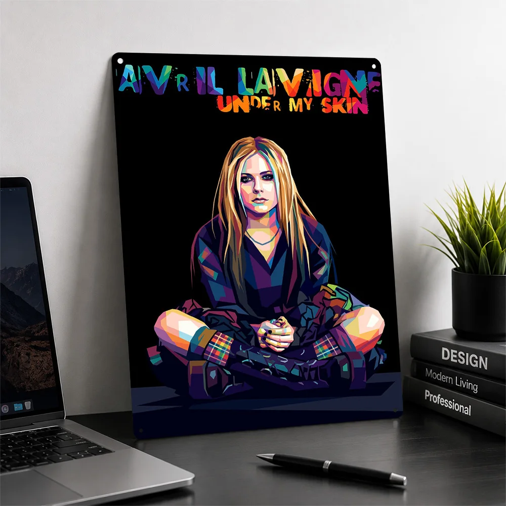 Avril Lavigne Under My Skin Pop Art Metal Poster Perfect Gift for Fans Lovers Personalized Wall Art Metal Sign for Decor Room