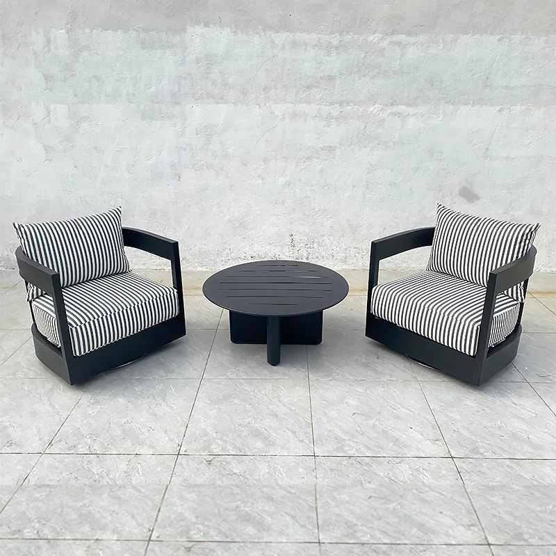 

Outdoor aluminum alloy sofa courtyard villa open-air resort camp hotel garden terrace leisure sofa combination