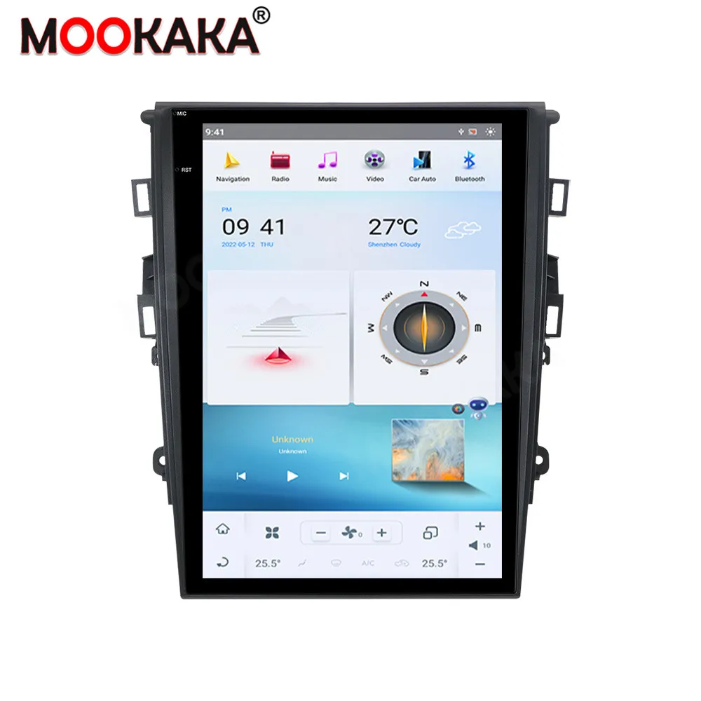 12.1'' Car Radio For Ford Mondeo Fusion MK5 2013-2017 Carplay Android Auto Multimedia Player GPS Navigation Head Unit Screen