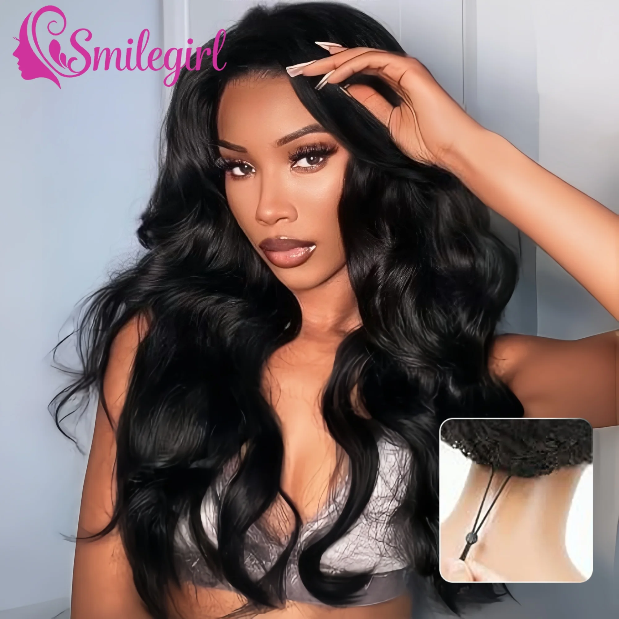 

Парик Body Wave без клея, из натуральных волос, готовый к носке, 3-в-1, с возможностью перевернуться, невидимый, естественный, для быстрой установки, для женщин