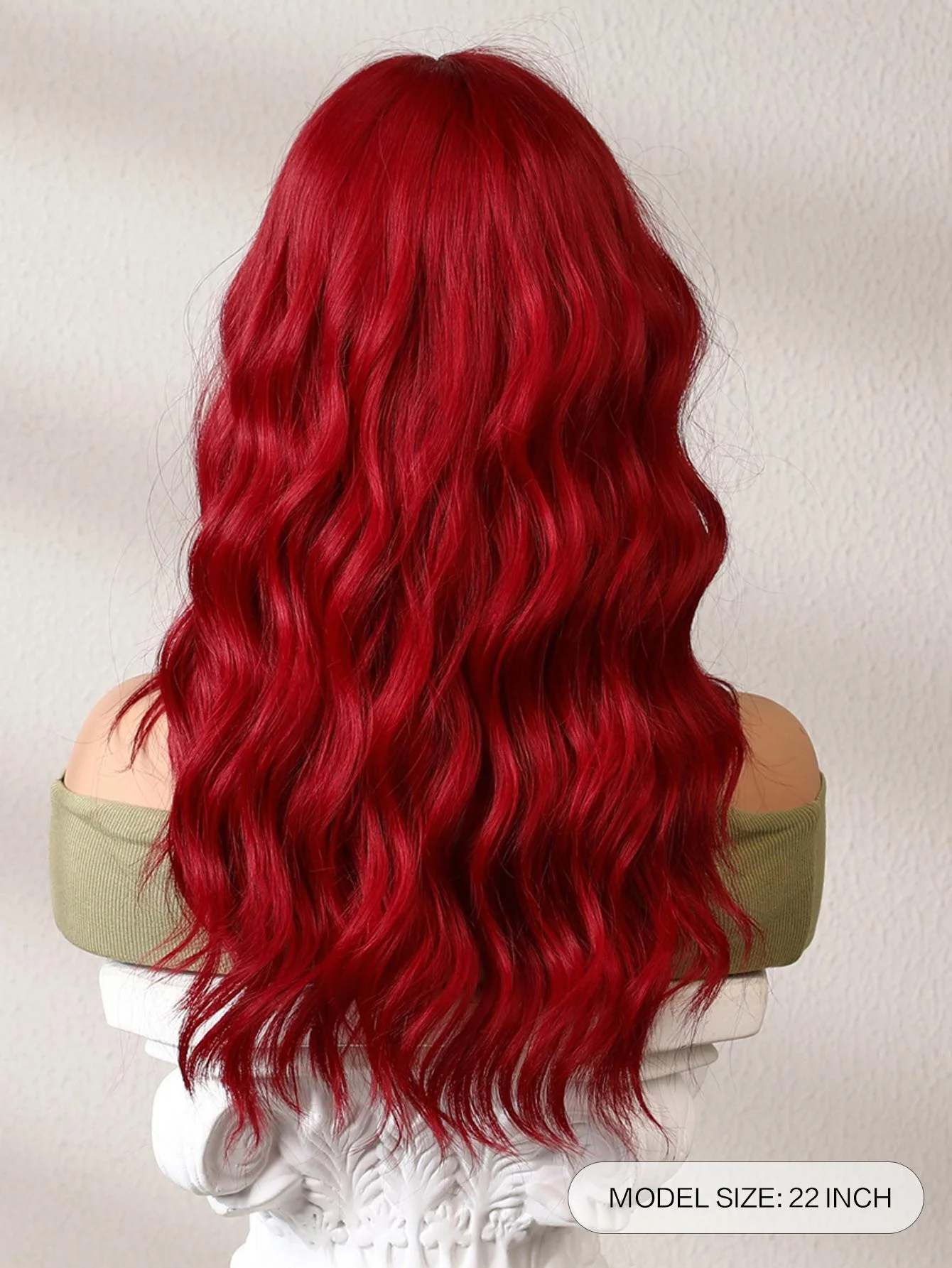 HENRY MARGU Red Curly Synthetic Wig for Women Long Red Hair Wigs with Bangs Soft Party Cosplay Wig Heat Resistant Wig Daily Use