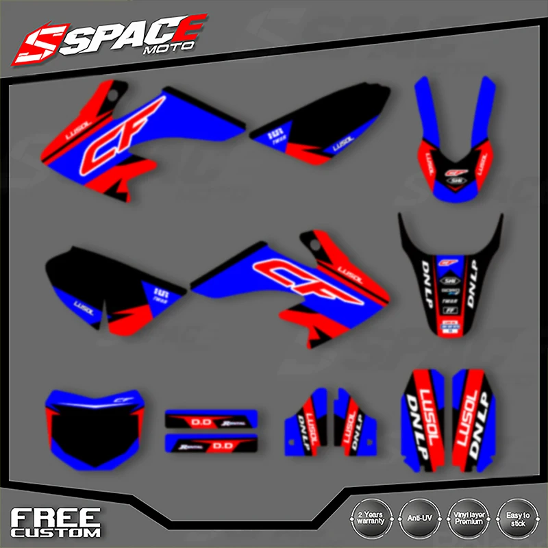 

SPACE Custom Motorcycle Graphics Background Decal for HONDA CRF 2000 2001-2012 CRF50 2013 2014 2015-2021 CRF50 Stickers Kits 07