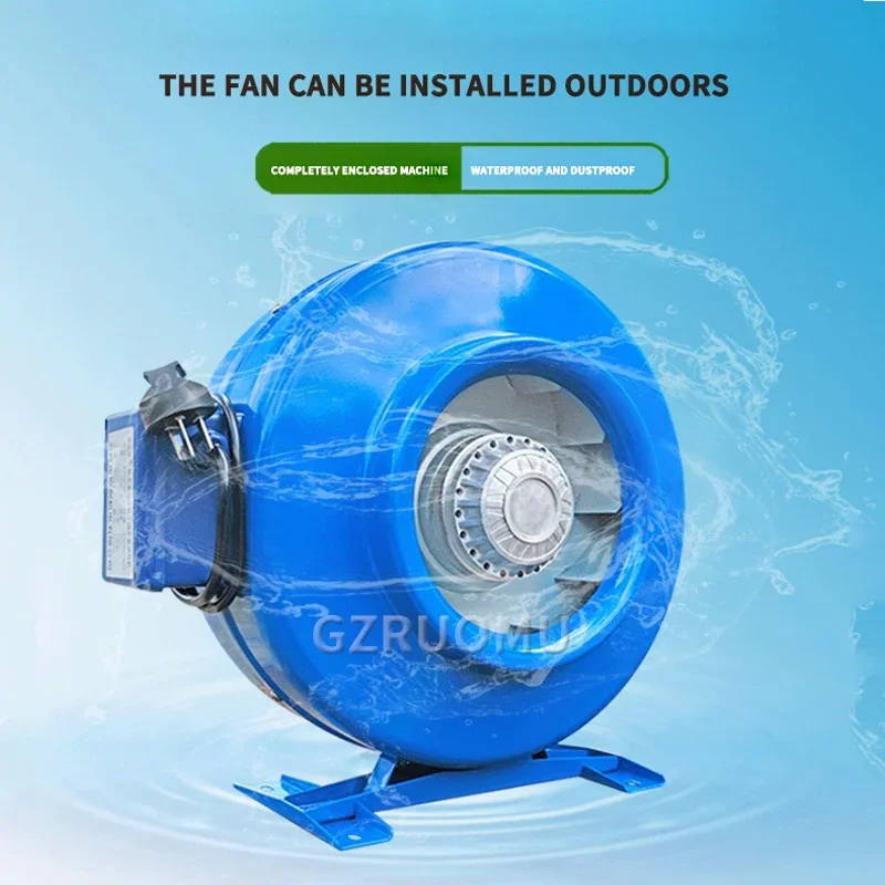 6inch 220V Exhaust Fan - Home Silent Inline Pipe Duct Fan, Bathroom Extractor, Kitchen/Toilet Wall Ventilation & Air Clean Venti