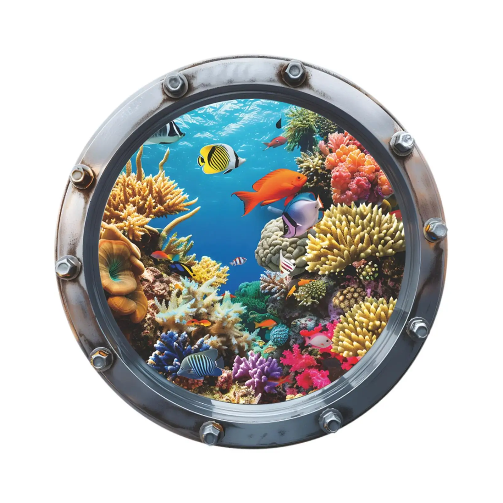 Window Wall Decals Murals Ocean Animal Wall Sticker for Bedroom Living Room