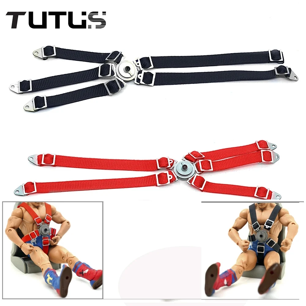 Simulação cabine cinto de segurança do carro cadeira modelo decoração cinto de segurança para 1/10 rc rastreador carro axial scx10 iii trx6 peças