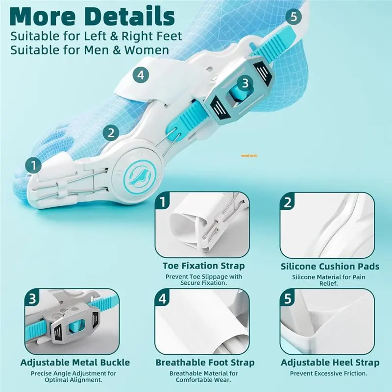 جهاز تصحيح الورم Y59A للنساء والرجال، فاصل أصابع القدم الكبير بتصميم غير قابل للانزلاق، مصحح الورم العظمي #3