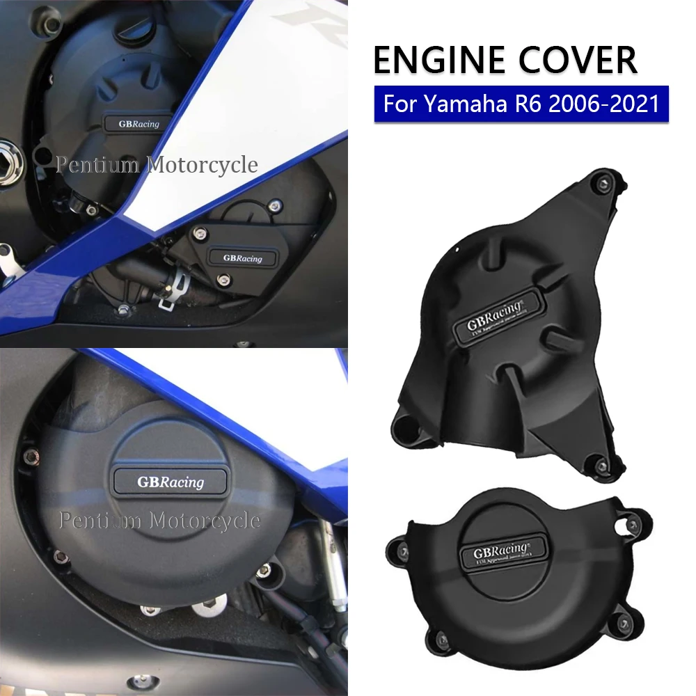

Защитная крышка двигателя мотоцикла, защитные крышки двигателя для YAMAHA YZF600 YZF R6 2006-2021, для крепления