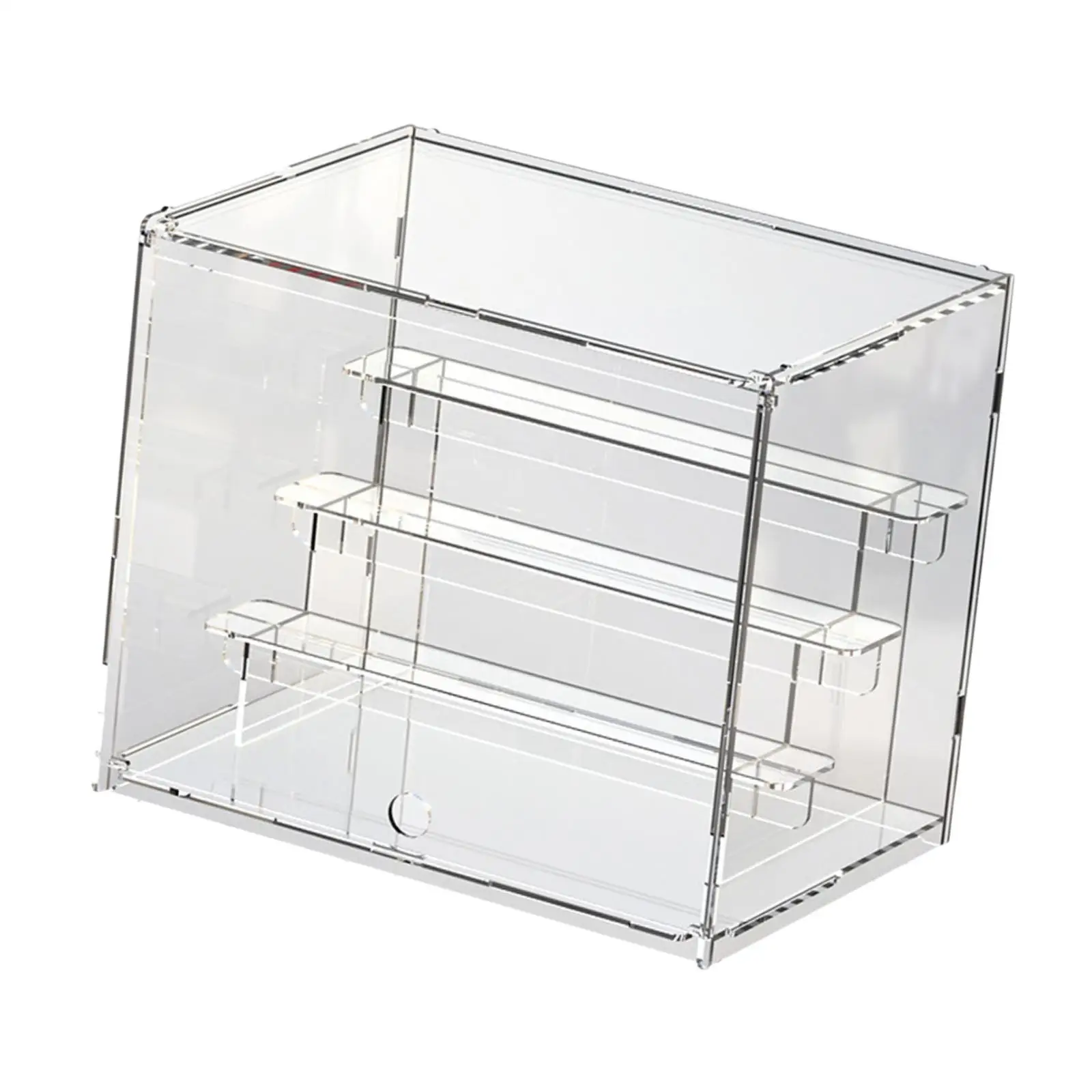 

Scale Car Display Box Figures Display Stand with Three Layers Shelves Miniature Display Case Clear Display Box for Bedroom