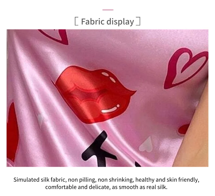 Damen-Pyjama-Sets aus Satin mit Blumenmuster, Spaghettiträger-Oberteilen und langen Hosen, Nachtwäsche, 2-teilig, ärmellos, Heimkleidung, Loungewear – Detail 9