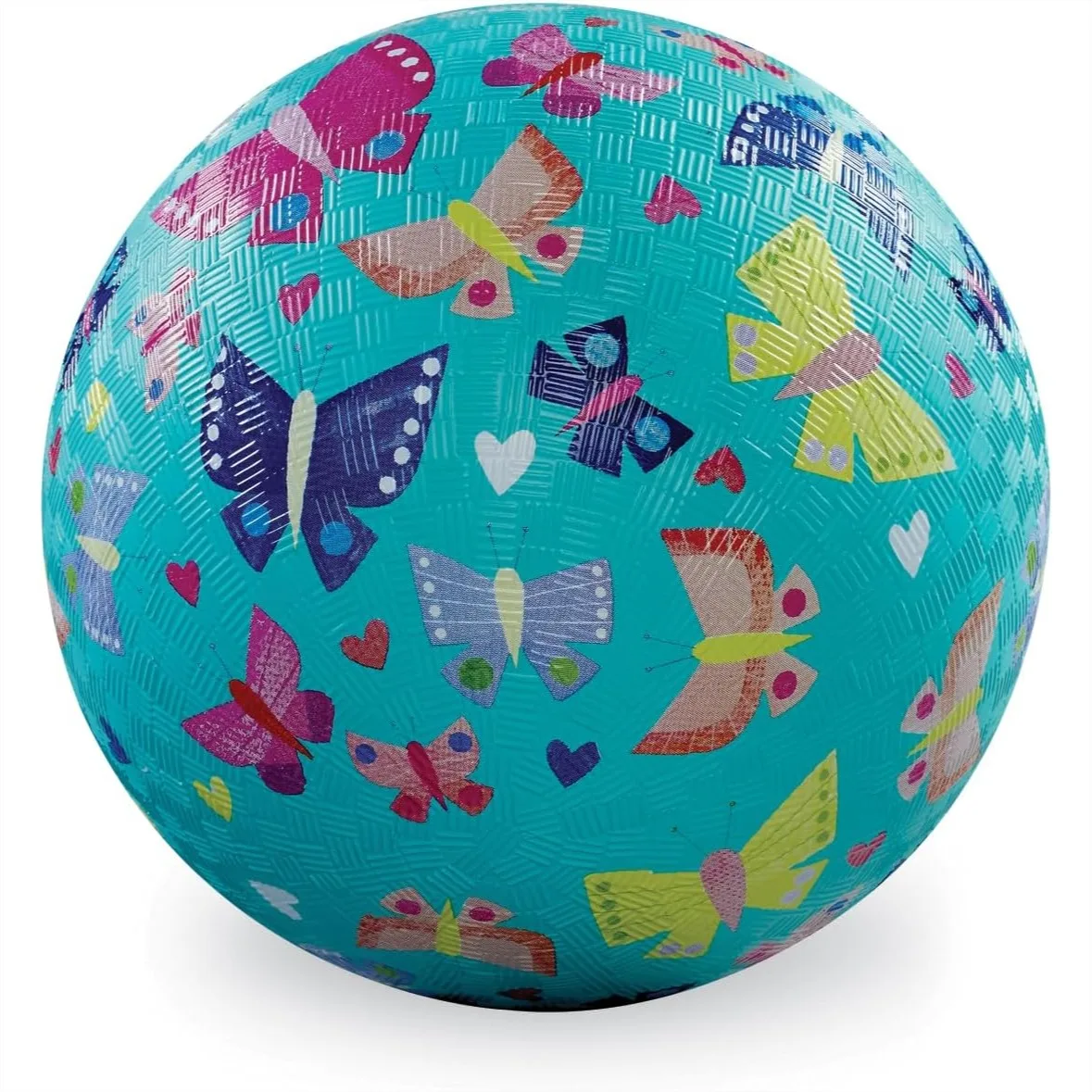 

Durable Rubber Playground Ball for Kids Ages 3+ - Bouncy Inflatable PVC-Free Ball for Kickball and Sports - Fun Butterfly Design