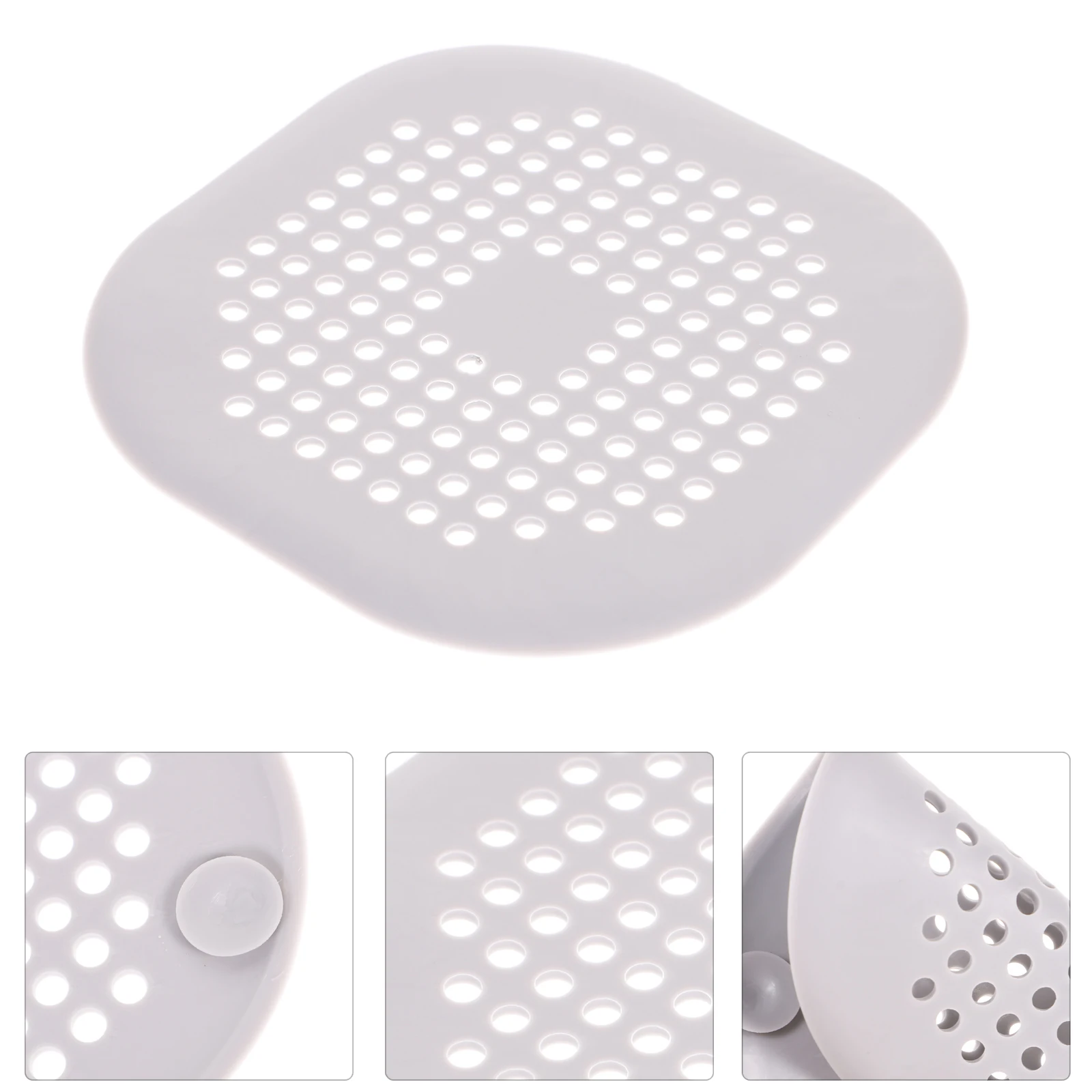 

2pcs Thickened Drain Protectors Hair Catcher for Bathtub Bathroom Kitchen Floor Square Stopper Cover Odor Insect Block
