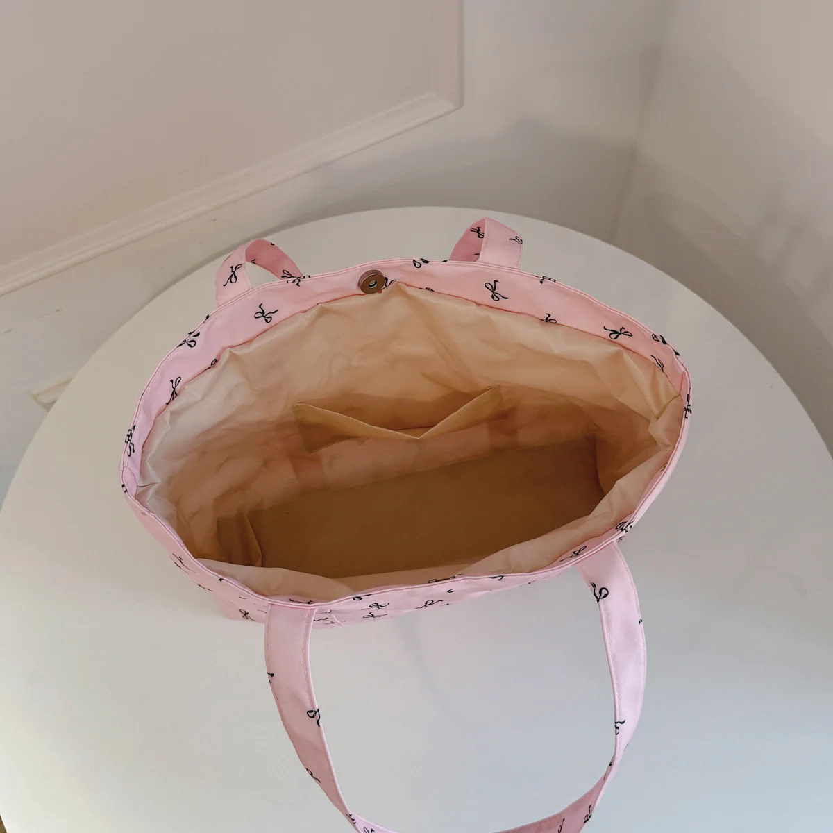 Casual Fashion Women Handbag Bow Print Solid Large Capacity Tote Bag Lightweight Shoulder Bag for Daily Commute Shopping - view 4