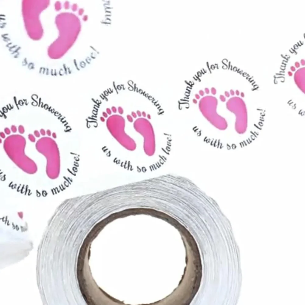 

2pcs Round Stickers Premium Adhesive Eco-Friendly For Baby Shower Party Decoration Handmade Cookies Bags Candy Bakery Small