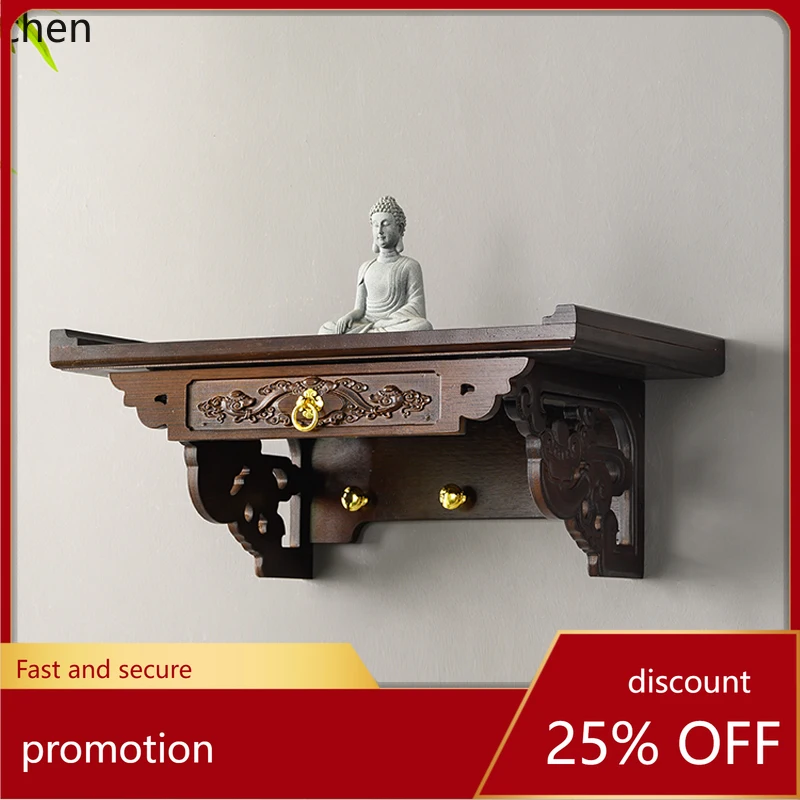 

CZ Buddhist shrine offering table God of Wealth cabinet shrine wall-mounted shrine cabinet bracket placed Guanyin Guan Gong