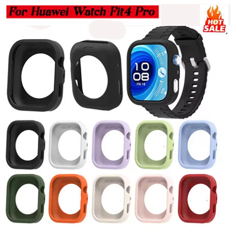 

Soft Silicone Case Cover for Huawei Watch fit4 Pro Smartwatch Protector Shell Hollow Shockpron Protection Frame Cases Accessorie