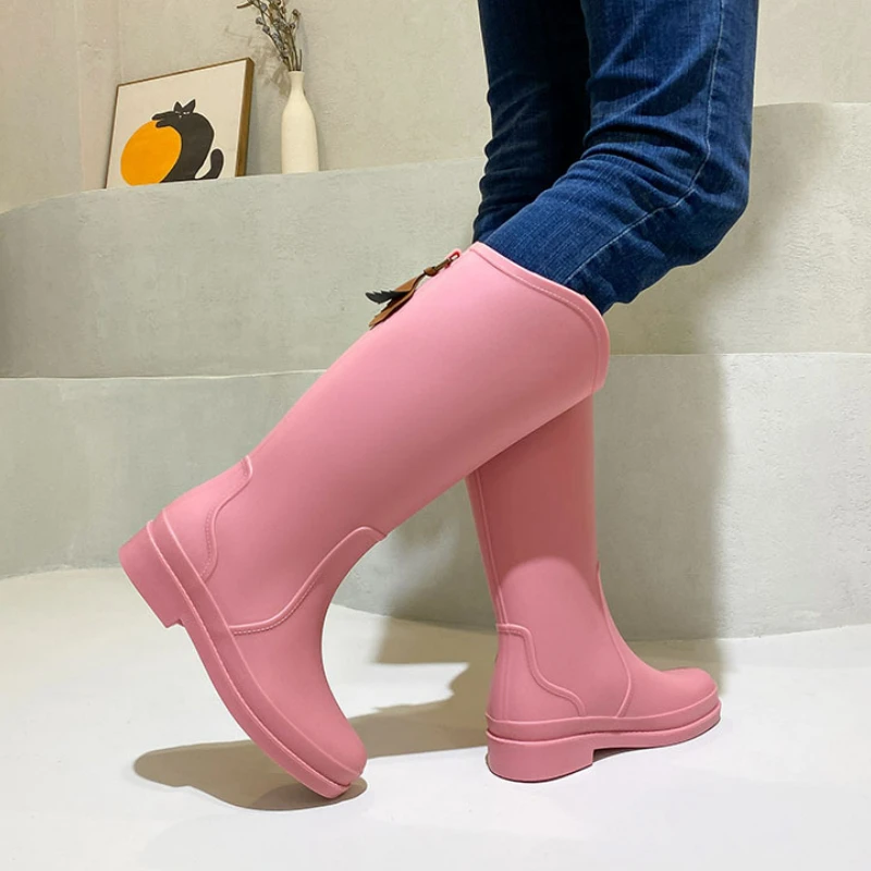 High Rain Boots Women Fashion Waterproof Insulated Rubber Shoes Woman Garden Working Galoshes Thigh High Boots Zapatos Mujer