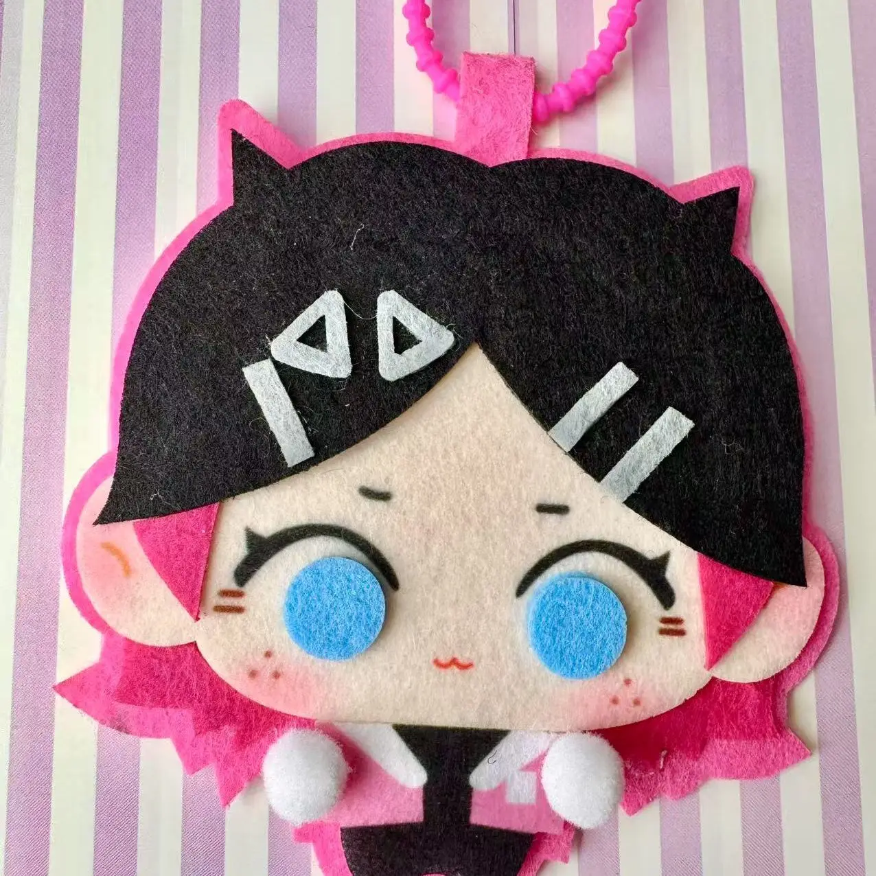 Stuffed 10cm VALORANT Mu Die Jett Kawaii Cute Non-woven Backpack Pendant Ornament or Pretty Keychain for Meeting Gift