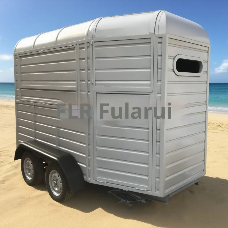 custom.Stainless Steel Mobile Stall Car Hamburger Custom Multi-functional Fast Food Trailer Food Truck