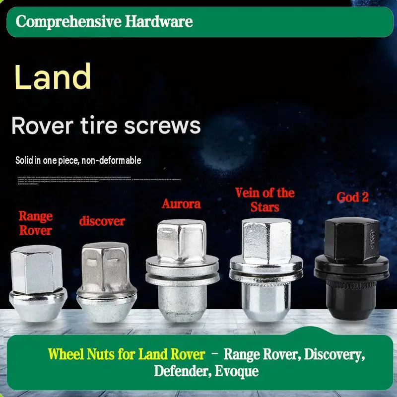 Wheel Nuts for Land Rover Range Rover Discovery Defender M14x1.5 Lug Nuts Alloy Wheel Nuts Silver Black