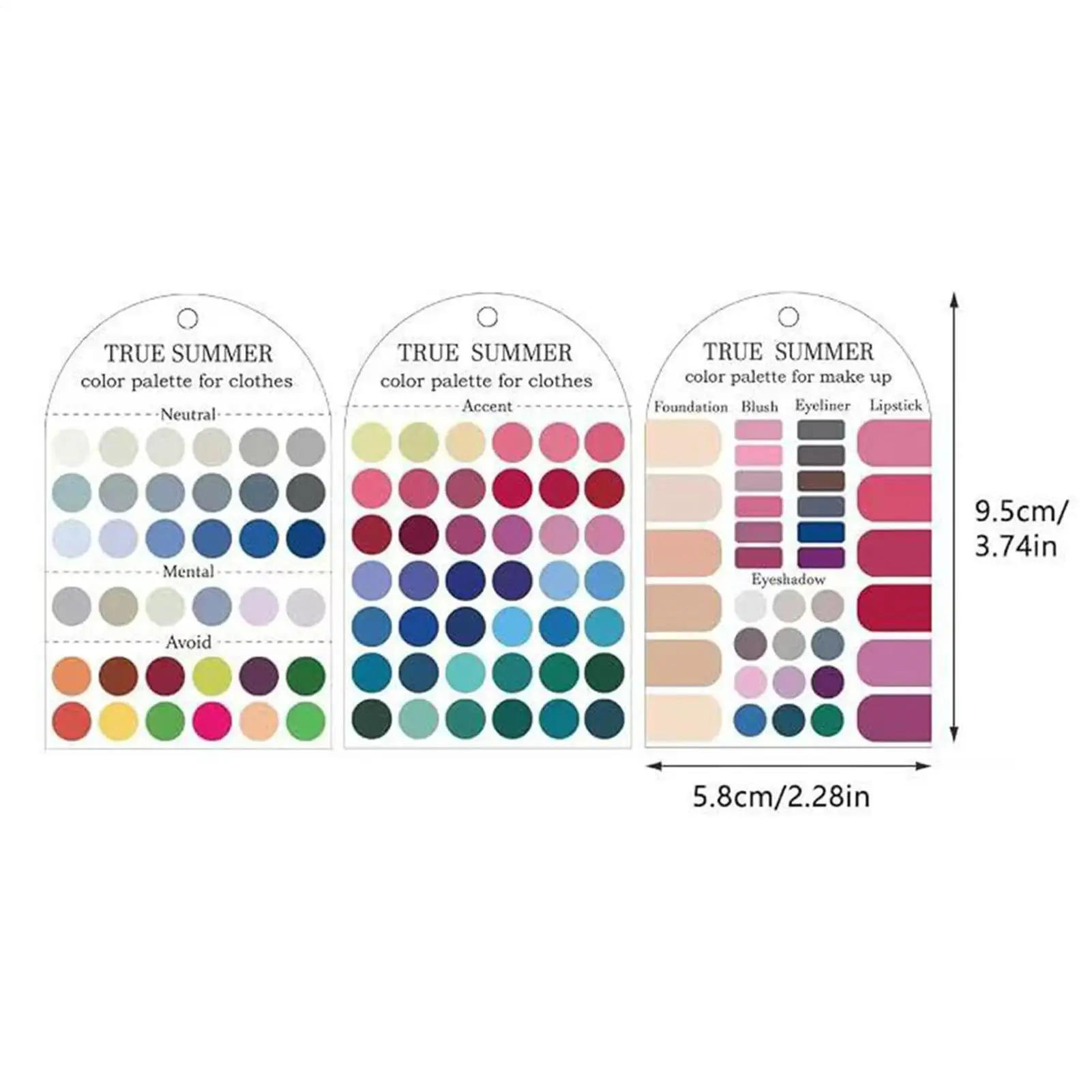 Personal Color Palette Cards Clothes Coloring Analysis Matching Template Portable Color Template Guide for Professional Studio view 6