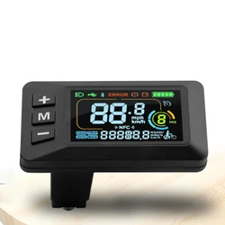 Electric Bicycle LCD Display 24V-60V E-bike Speedometer Dashboard Digital Panel With 5 Pin Cable And Light Line Cycling Parts
