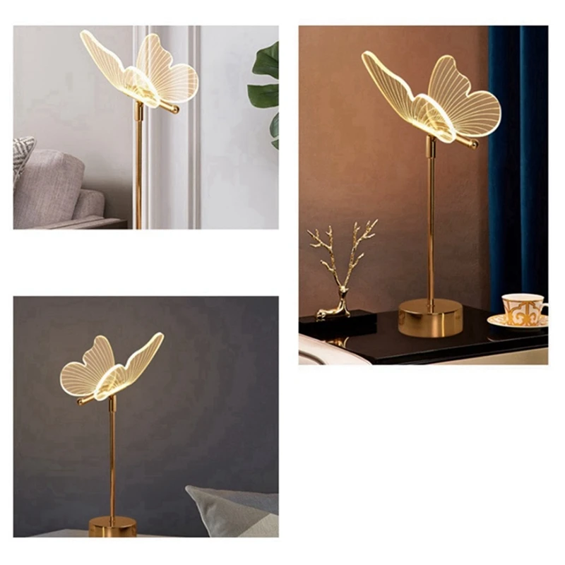 Imagem -02 - Usb Recarregável Table Lamp Nordic Ambiance Night Lights Luminária de Luxo Living Room Desk Decor Quarto Luminária