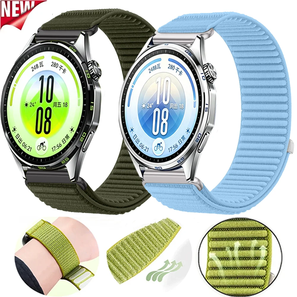 18/20/22mm Nylon Band for Huawei Watch 5 GT7 Pro GT6 Pro GT7-6-5-4 46mm 41mm GT Runner 2 Strap Huawei Watch 5 GT5 Pro 42mm Belt
