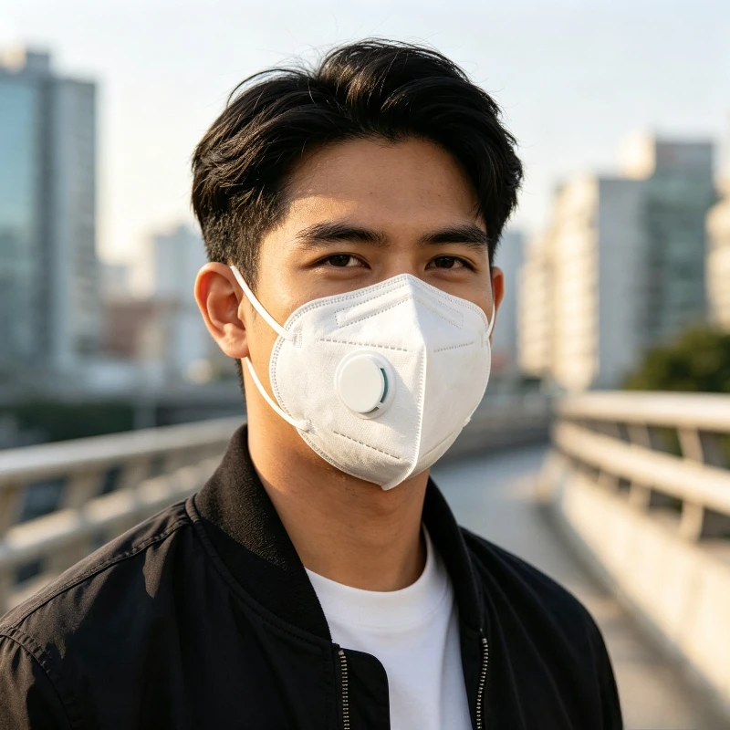 30pcs/60pcs/90pcs with Valve Activated Carbon Particulate Protection White Dustproof Industrial Mask for Dust and Formaldehyde
