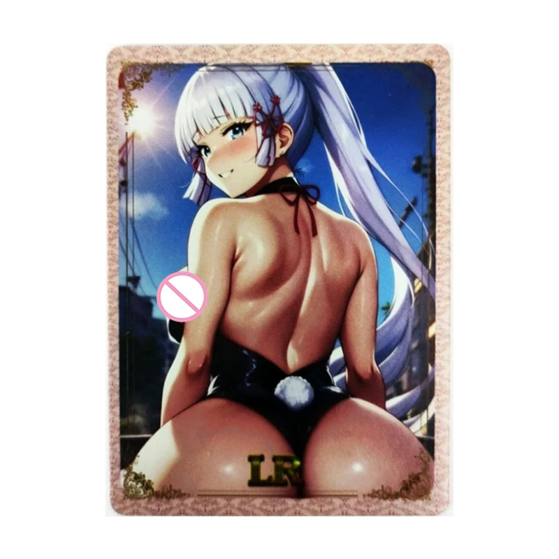 Anime Goddess Story Rare LR Refractive Flash Cards Yelan Eula Yae Miko Keqing Toys for boys Collectible Cards Birthday Gifts