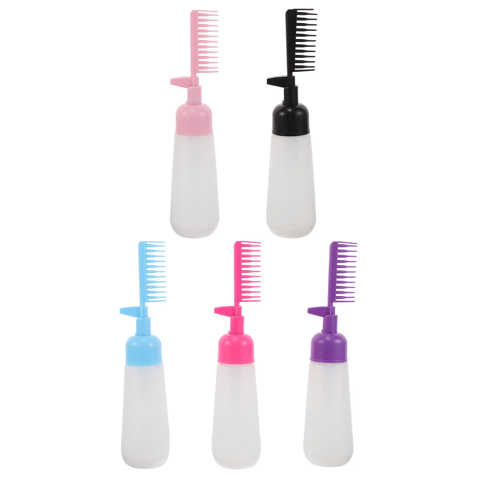 5pcs Root Comb Applicator Bottle For Hair Dye Portable Hair Oil Dispenser Bottle Hair Dye Bottle Applicator With Comb Hair Dye C