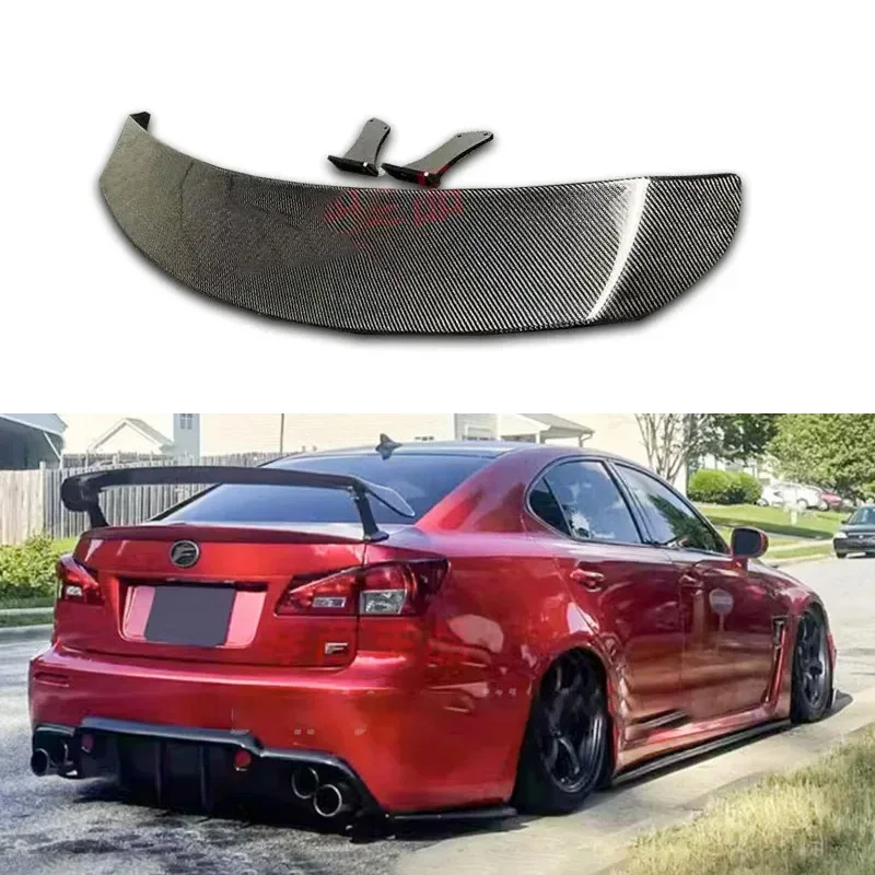 

Carbon Fiber Black Spoiler Wing For 2006-2012 Lexus IS250/300 Spoiler Top Wings Black Lip Body Kit Splitter Trunk Trim