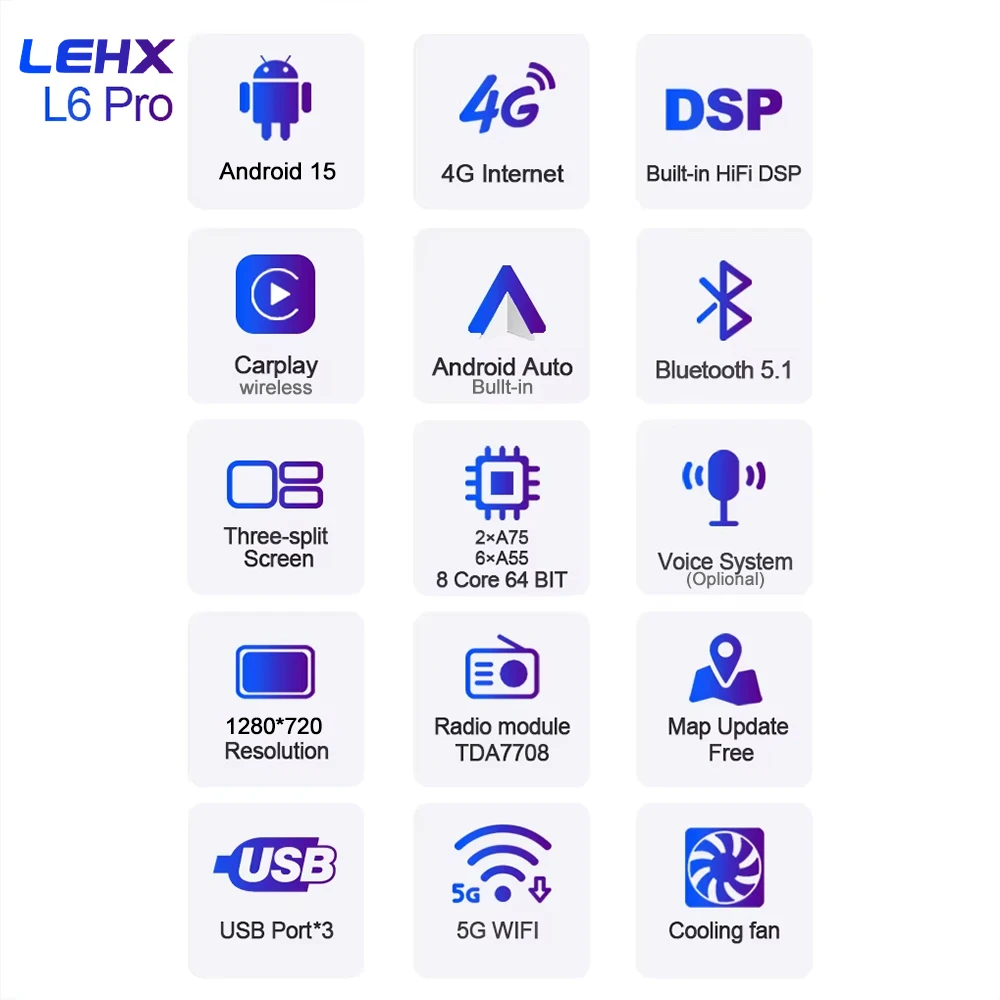 LEHX العالمي 1 الدين 7 بوصة راديو السيارة أندرويد السيارات Carplay الوسائط المتعددة لشركة هيونداي لادا تويوتا نيسان فورد VW نظام تحديد المواقع ستيريو Autoradio #2