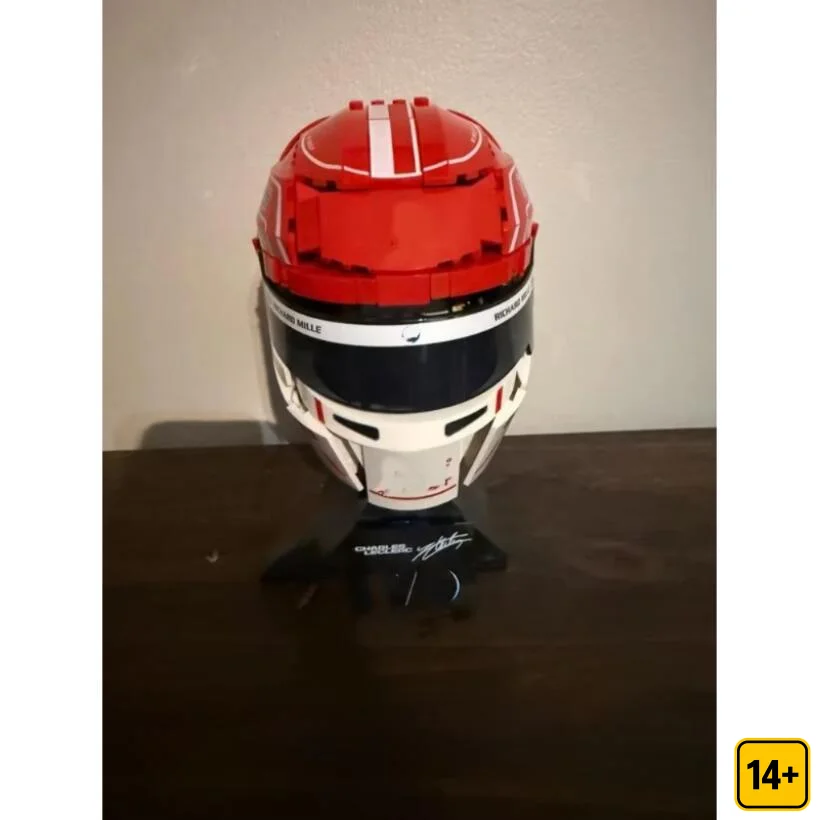2026 NEW 886pcs Scuderia HP Charles Leclerc Helmet Model Building Bricks Race Car Merchandise Birthday Toy for Family Decor Gift view 2