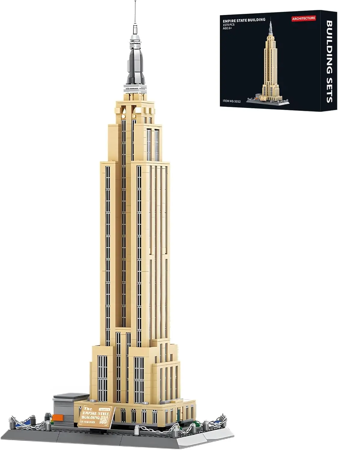 

Empire State Architecture Model Building Block Set for Adults New York's World Famous Landmark Architectural Toys Gift Kids and