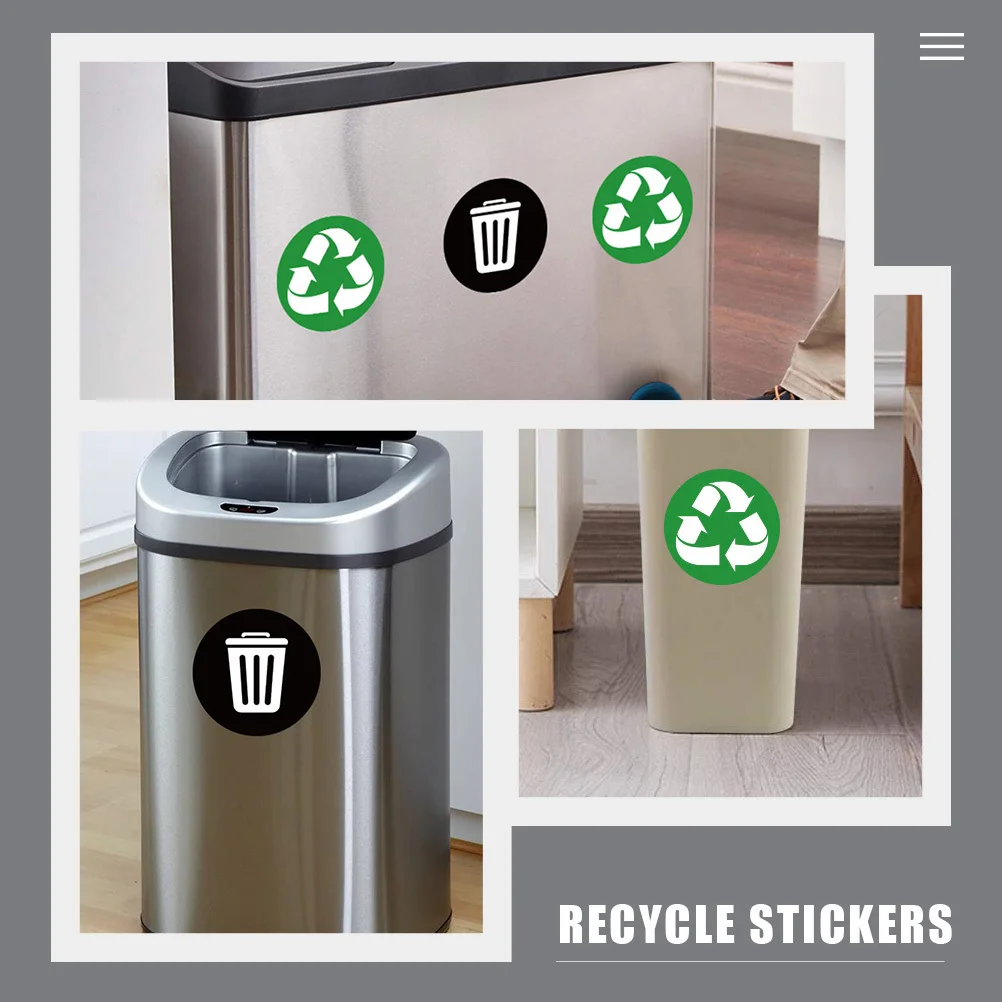 

1Set Garbage Classification Sticker PVC Waterproof Self-Adhesive Trash Can Recycle Sticker for Waste Sorting in Hotels Offices