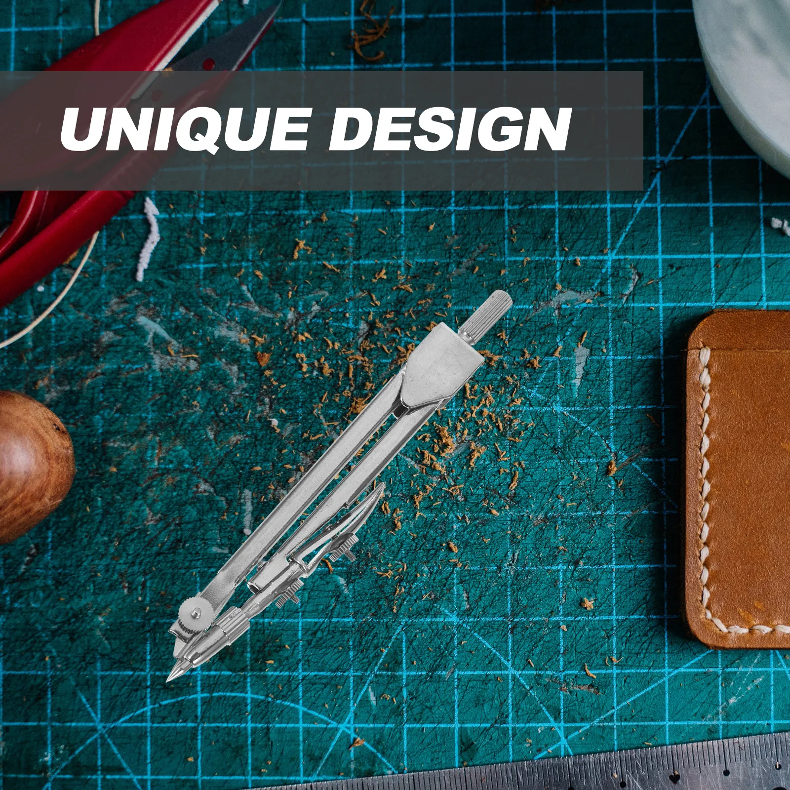 2Pcs Craft Compass Metal Multi-Function Spring Compass Portable Scribing Gauge Precision Marking Gauge Drawing Tool