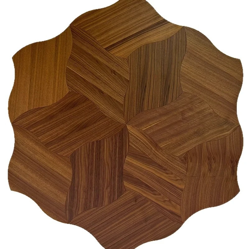 Small leaf special-shaped parquet floor Leaf parquet floor Full birch multi-layer solid wood special-shaped parquet floor